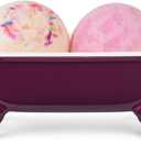 6.5" Ceramic Mini Decorative Clawfoot Bathtub Bar Soap Dish, Kitchen Sponge Holder and Shower Tray for Bathroom, 1 Pack (Burgundy)