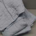 HORIMOTE HOME Light Blue Queen Size Quilt Set - Soft Microfiber Bedspread with 2 Shams, Lightweight & All-Season Geometric Coverlet for Cozy Bedding (Full/Queen(90" x 96"))