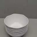 KX-WARE Melamine Cereal Bowls Set - 28 oz/6 inch 100% Melamine Soup/Salad Bowls | set of 6, White | Break-resistant and Dishwasher Safe, BPA Free