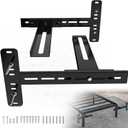 Universal Bed Headboard Brackets, Adjustable Bed Base for Twin/King/Queen/Full Size Beds Headboard Wall Mounting Bracket with Footboard Extension Kit T-Shaped Bracket Extension
