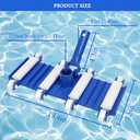 Pool Vacuum Head with Wheels,14" Heavy Duty Head, Pool Cleaner Vac Head, Flexible Swimming Pool Vacuum Head with Swivel