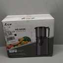 Cold Press Juicer, Masticating Juicer with Wide Feed Chute, Slow Juicer Machines Fit Whole Vegetables and Fruits with High Juice Yield, Easy to Clean (Black)