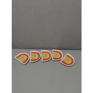 Shaped Rainbow Trinket Dish 5 Pack
