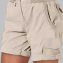ANRABESS Womens Summer Shorts 2026 Dressy Casual Hiking Cargo Shorts Trendy Outdoor Outfits 6 Pockets (Beige, L)