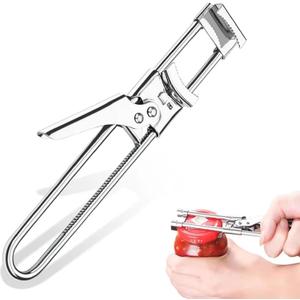 Adjustable Stainless Steel Jar Opener, 2026 Upgraded Easy Grip Jar Opener, Adjustable Multifunctional Stainless Steel Can Opener, Jar Openers for Seniors Kitchen Accessories