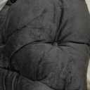 HollyHOME Lazy Chair with Armrest and Side Pocket, Comfy Accent Lounge Chair,Leisure Sofa Armchair for Living Room, Bedroom, Dorm, or Small Spaces, Oversized Reading Sofa Chair,Velvet Black