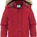 Heihuohua Men's Winter Thicken Coat Warm Puffer Jacket with Removable Hood, Large