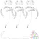 Straw Sippy Cup Conversion Kit for Dr Browns Wide-Neck Baby Bottles, Sippy Cups Transition Kit with Soft Straw top,Weighted Straw, Bottle Handle, Cleaning Brush, Dust-Proof Case, 8m+, Pack of 3
