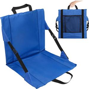 Folding Stadium Seat Cushion with Backrest, Portable Bleacher Pad for Camping,Lightweight Chair with Backrest for Outdoor Sports and Concerts, 15x15x4.5 inches
