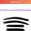 KPY Rain Guards Fit for 2022-2026 Lexus NX250 NX350 NX350h NX450h+, Out-Channel Window Visors Vent Wind Deflectors 4PC, Car Accessories for 22-26 Lexus NX Series