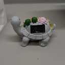 Turtle Garden Outdoor Statues Solar Light Decor for Outside-Fall Yard Decorations with Succulent and 5 LED Lights.Unique Halloween Housewarming Gifts for Women Mom and Grandma.