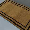 Kempf Double Border Coco Coir Mat, Rubber Vinyl Backing, Great for Double Doors, Indoor Outdoor Entrance Rug, 18 x 30-Inch, Black
