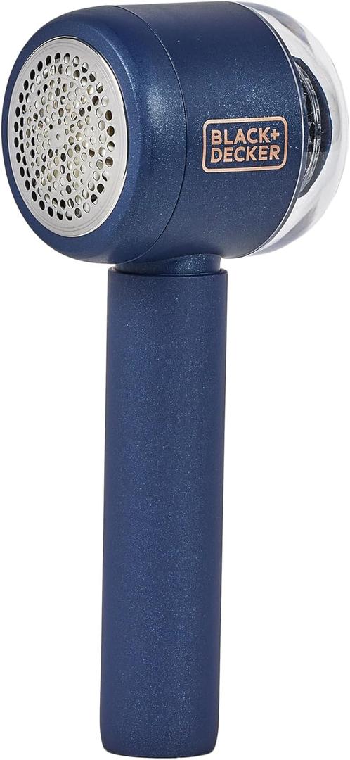 BLACK+DECKER Rechargeable USB-C Fabric & Garment Shaver Large Capacity Lint Remover for Clothing and Upholstery, 6 Stainless Steel Blades