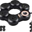 CORATED Flexible Power Strip Surge Protector with 2 USB Ports and 4 Outlets for Home, Office and Travel (9Ft Long Cord, Black)