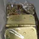 12 Pack 4" Brass Door Hinges 4 Inch Than Nickel/Black Hinges,Exterior Interior Door Hinges for Doors Indoor Wood Heavy Duty Steel Right and Left Door Hardware Hallway Front Back Hinges Easy to Install