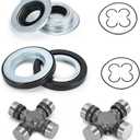 Front Axle Seal U Joints 4x4 Kit Compatible with Ford F250 F350 Super Duty with Dana 60 2005-2014 Replace 2014835