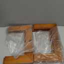 2 Pack Plant Stand Indoor Outdoor, Mid Century Plant Stand for Indoor Plants, Wood Modern Plant Holder Rattan Flower Plant stool, Low Short Boho Rustic Planter Stand, Fit 5-15 Inch Pot