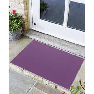 Front Door Mat, Non - Slip Absorbent Door Entry Mats, Doormats Indoor/Outdoor Entrance Small Rugs, Simplicity Solid Color Purple Doormat - Easy to Clean Floor Mats for Home 24x36 Inch