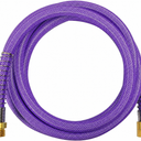 Fevone 3 FT Hose Reel Leader Hose, 5/8" Inner Diameter Garden Lead Hose with 3/4" Solid Brass Male to Female Fittings, Heavy Duty Connector Hose for Hose Reel, Purple