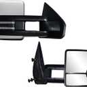 AERDM Towing Mirrors Compatible with Ford F150 2004 2005 2006 2007 2008 2009 2010 2011 2012 2013 2014 Pickup Truck Power Heated with LED Turn Signal and Puddle Light Side Mirrors Pair set Chrome