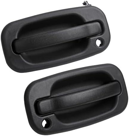 Dtomi Exterior Door Handle Front Left & Right Pair Compatible with Chevy GMC Cadillac Vehicle 1999-2007 Silverado Suburban Tahoe Avalanche, Sierra Yukon, Escalade Replaces# 15034985, 15034986 (2PCS)