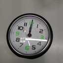 DTKID 3.27'' Analog Alarm Clock, Small Battery Operated Analog Travel Clock Silent No Ticking with Night Light, Snooze, for Bedroom, Bedside, Desk (Black)