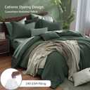 Monbix California King Comforter Set - 7 Pieces Cationic Dyeing Deep Forest Bed in a Bag Cal King Bed Sets with Comforter, Sheets, Pillowcases & Shams, Reversible Bedding Comforters Sets
