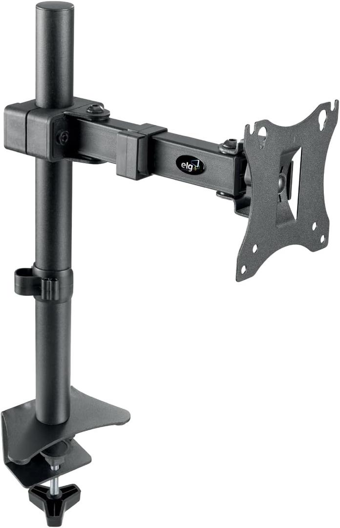 ELG Full Motion Swivel Monitor Desk Mount Stand up to 34'' Screen, Adjustable Arm Height Position, Computer Monitor Stand, Gaming/Home Office, F50N, Black