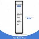 Ireer 2 Pcs Slim Skinny Whiteboard with a Tray to Do List Portable Narrow Tall Dry Erase Board for Door Wall Mounted Aluminum Magnetic Board for Home Office, 7.9"x 31.5" (Black)