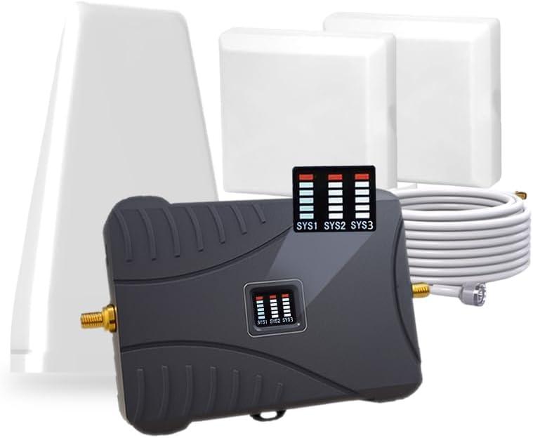 Cell Phone Booster for Home & Multi-Room,Up to 7,000 sq ft,Cell Phone Signal Booster for Band 5/12/13/17,Boost 5G 4G Data for All U.S. Carriers FCC Approved Cell Signal Booster