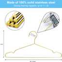 Hangers 20 Pack Gold Clothes Hangers for Closet Ultra Slim Metal Hangars Space Saving Coat Hanger, Heavy Duty Stainless Steel Suit Hanger for Adult Kids Golden Decor Home Essentials