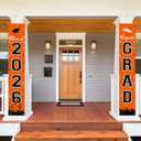 2026 Graduation Decorations, Graduation Banner Class of 2026, Hanging Congratulations/Congrats Grad Banner for Door and Porch, Party Decor - Orange