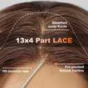 KOME Dirty Blonde Synthetic Lace Front Wig,13x4 HD Lace Layered Wave Glueless Wigs for Women Daily Use 26IN