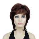 Lydell Short Length Layered Shaggy Full Synthetic Wig Wigs (33A Auburn)