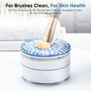 Makeup Brush Cleaner, Stocking Stuffers for Women, Moms, Teen Girls, Wife, Electric Makeup Brush Cleaner Machine Solution, Removes Residue from Makeup Brushes