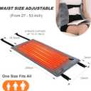 Heating Pad for Pain & Cramps Relief, Gifts for Mom,12"x24" Cordless Electric Heat Pad with Adjustable Straps, 15000mAh Battery Powered, 3 Heat Levels, Auto Shut Off, for Back, Shoulder, Leg