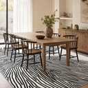 8×10 Ft Washable Rug, Black and White Abstract Area Rug for Bedroom Living Room Dining Room Office Playroom Nursery, Ultra Thin Nonslip Modern Large Rugs Soft Contemporary Striped Rugs