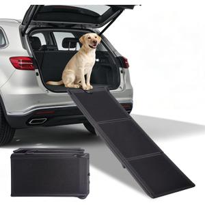 Foldable Dog Ramp for Car, 71" L & 17" W Folding Dog Ramps with Non-Slip Surface, Pet Ramp for SUV & Truck, Portable Dog Step Ramp for Large Dogs, 250 LBS Weight Capacity
