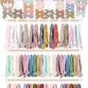 POVETIRE Headband Holder Hair Bows Organizer for Girls,Baby Headbands Hair Accessories Organizer Storage Wall Hanging Decor for Nursery Girls Room (White-1)