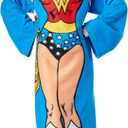 Northwest Wonder Woman Adult Silk Touch Comfy Throw Blanket with Sleeves, 48" x 71"