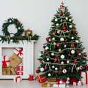 30 Pcs Christmas Velvet Wreath Bow, 5 x 7 Inch Vintage Velvet Ribbon Bows Rustic Crafts Gift Bows for Holiday Xmas Tree Wrapping Crafts (Beige,Khaki,Brown, Width of 3/8")