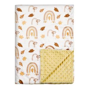 Soarwg Kids Baby Blanket Unisex Newborn, Super Soft Comfy Rainbow Blankets, for Toddler Baby Nursery Bed Blanket Stroller Crib Shower Gifts, 30 x 40 Inch (Autumn Rainbow / Lemon)