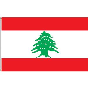 Lebanese Flag Republic of Lebanon Banner 2 x 3 FT, 60 x 90 cm, Polyester Banner for Outdoor, Vivid Color, Fade Proof, Durable, with 2 Brass Grommets