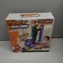 Flexible Race Track Toys for Kids: 15 Ft Rolls Up DIY Racetrack with 4 Cars & 10 Suction Cups - Compatible with Hot Wheels and Diecast 1/64th Cars - Birthday Gifts for Age 3-8 Years Old Boys Girls (Orange)