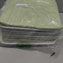 13 x 13 storage cubes[6 Pack],Cube Storage Organizer Bins with Rope Handles, Eco-Friendly Linen Collapsible Organizers for Closet, Nursery, Toys, Office, Bathroom  Dual Color Design.(White&Green)