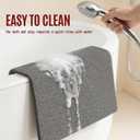 Joyhalo Shower Mat Bathtub Mat Non Slip, Bathmats Non Slip, Quick Drying Foot Scrubber Loofah Mats for Shower, Tub, Bathroom, Home, 24 * 24inch, Grey