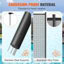 VEVOR Pool Fence, 4 x 12 FT Pool Fences for Inground Pools, Removable Pool Fencing, Easy DIY Installation Swimming Pool Fence, 340gms Teslin PVC Pool Fence Mesh Protects Kids and Pets