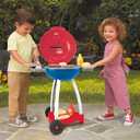 Little Tikes Sizzle & Serve Grill – Red, White & Blue, 14 Accessories, Little Chef Interactive Cooking Playset for Kids and Toddlers