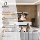 Acoustic Wood Slat Panels 2 Pack 106" x 12.6", Soundproof Wooden Wall Panels, 3D Fluted Panel for Interior Wall Decor, Living Room, Bedroom - Teak (Cover Approx. 19 sq.ft)