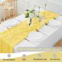 4Pack Light Yellow Cheesecloth Table Runner 10FT Gauze Cheese Cloth Table Runner 35x120Inch Long Boho Spring Easter Table Runners Rustic Sheer Table Runners for Wedding Baby Bridal Shower Decor